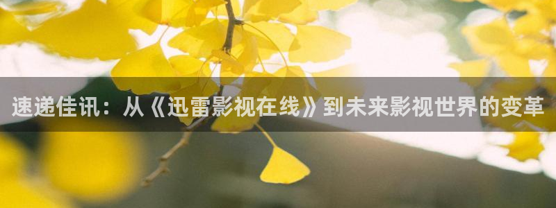 亚洲最大超碰在线：速递佳讯：从《迅雷影视在线》到未来影视世界的变革